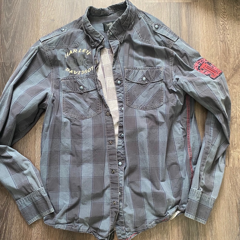Harley Davidson XL button down shirt